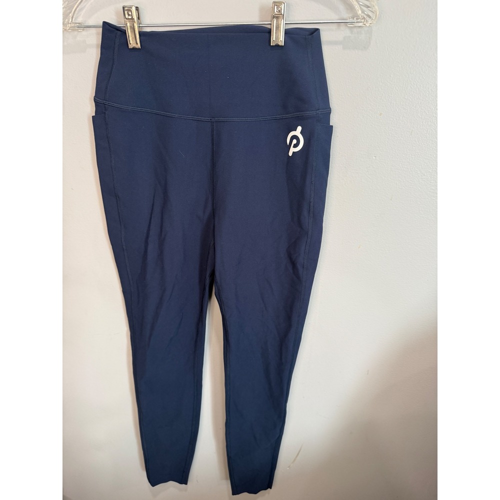 Peloton Womens Navy Blue High Waisted Activewear Leggings with Side Pockets